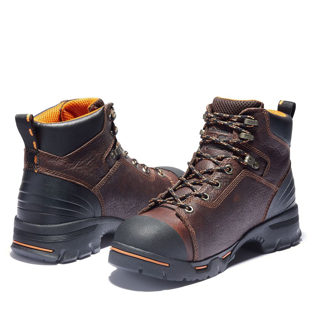 Botas de Trabajo Timberland Hombre Pro® Endurance 6\" Soft Toe Marrones - Chile ZMV-092835